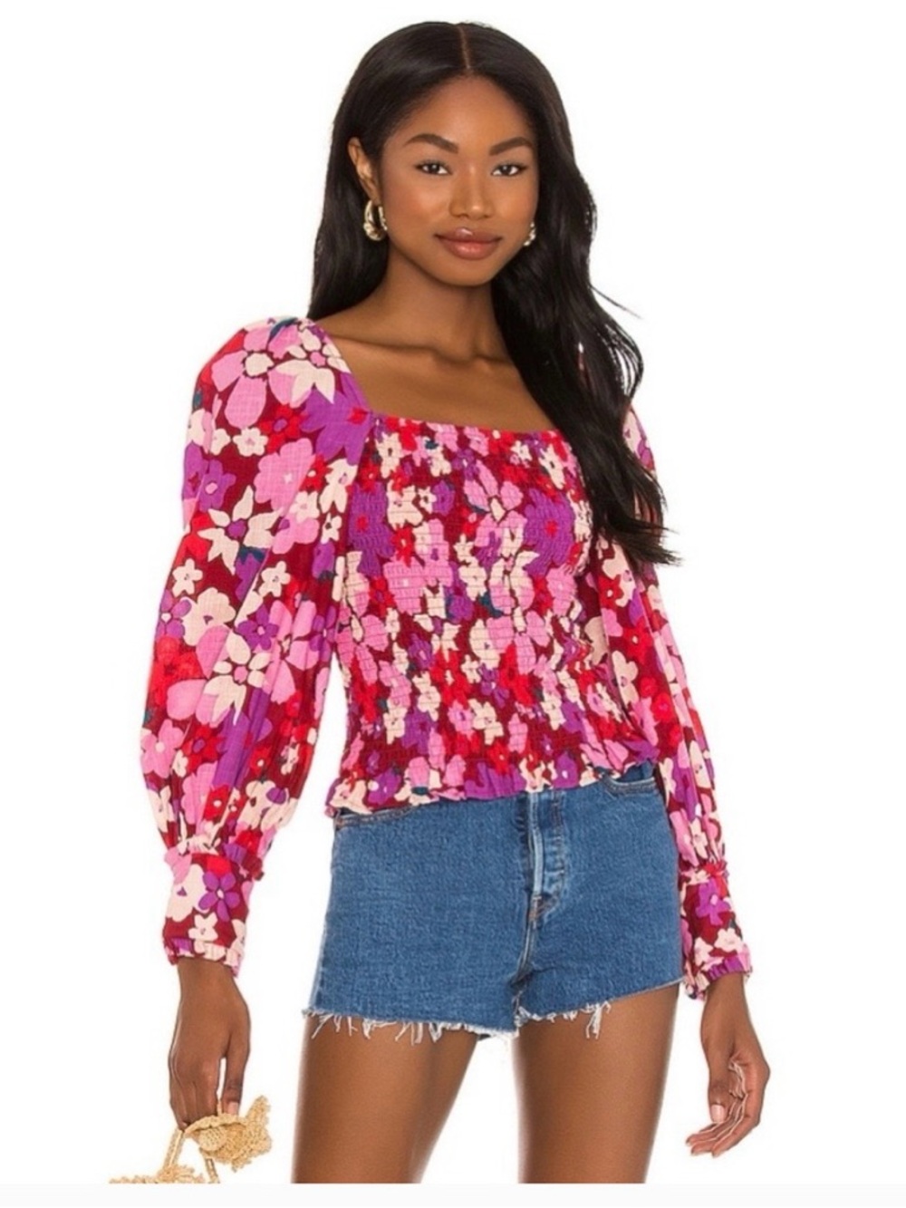 Free People Ariana Printed Top Medium